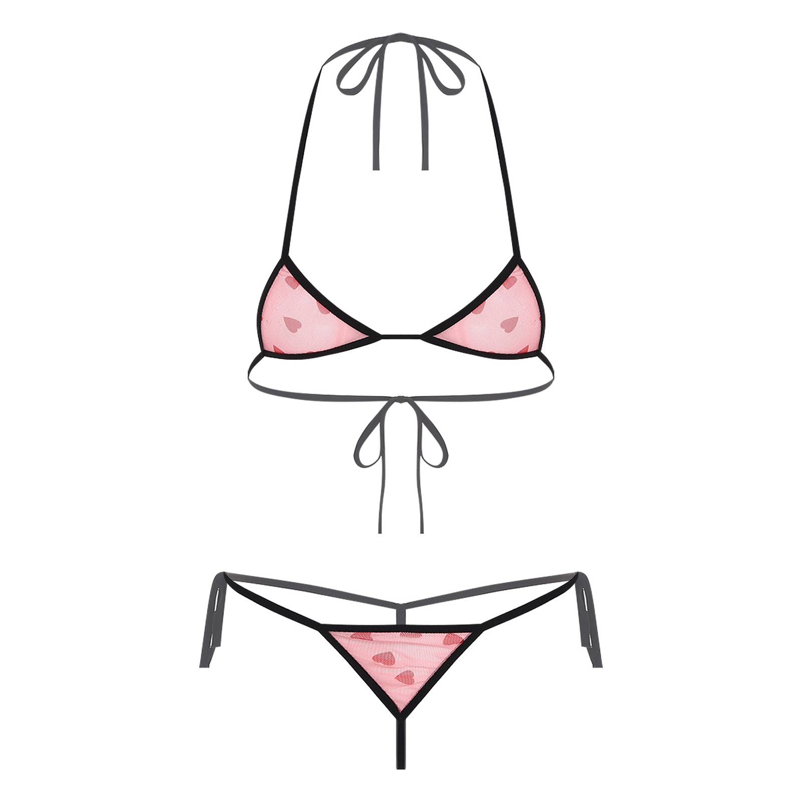 Sheer Mesh Bra - Kadın Mikro Mini Bikini İç Giyim