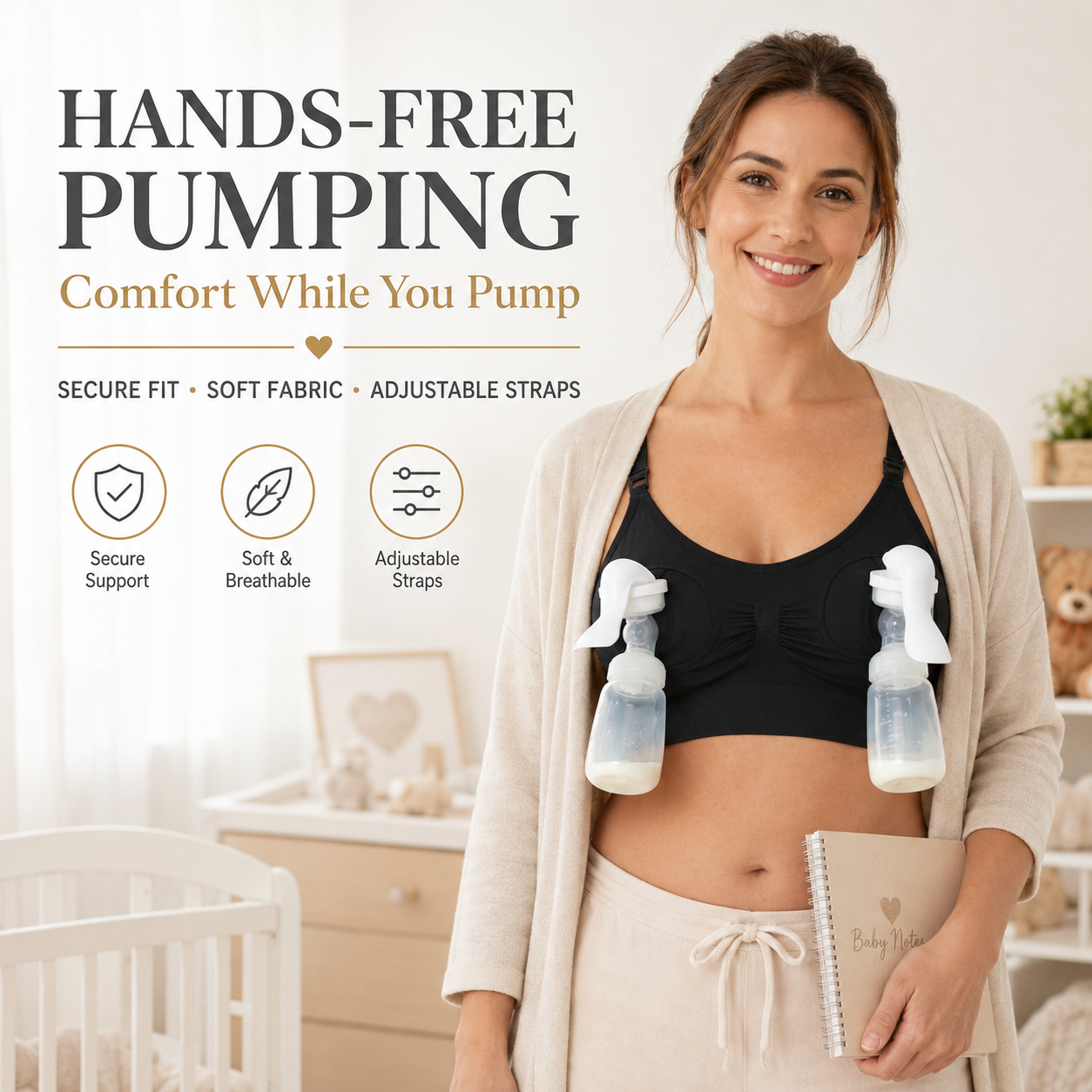 Nursing Bra Clip - Eller Serbest Pompalama Sütyeni Ayarlanabilir Emzirme
