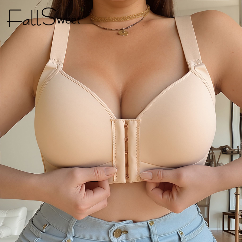 Minimizer Bra Women - FallSweet artı boyutu kablosuz ön kapatma