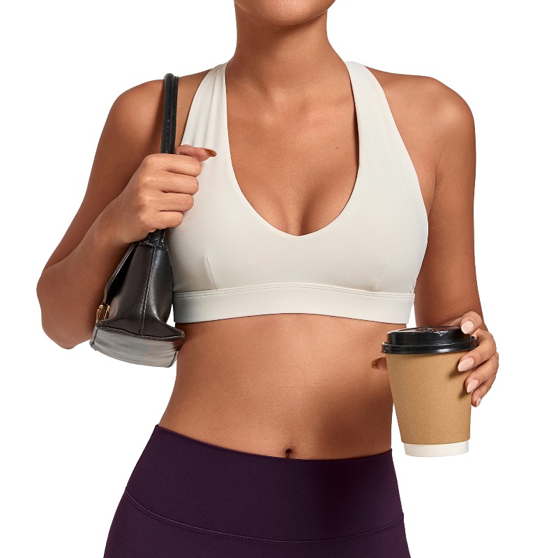 Sports Bra Racerback - Kadınlar için sporcu sütyeni, titreşim önleyici