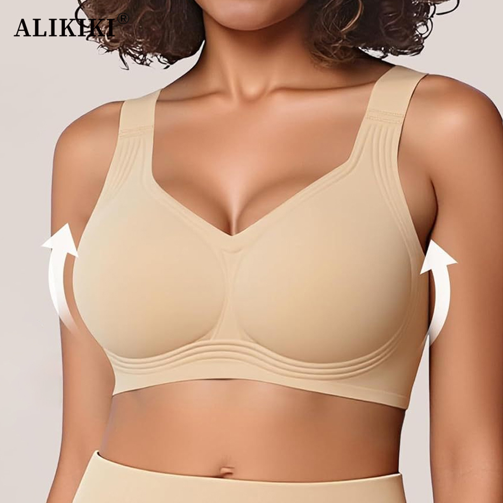 T Shirt Bra Seamless - Kadınlar İçin Dikişsiz Kablosuz Destekleyici Sütyen,