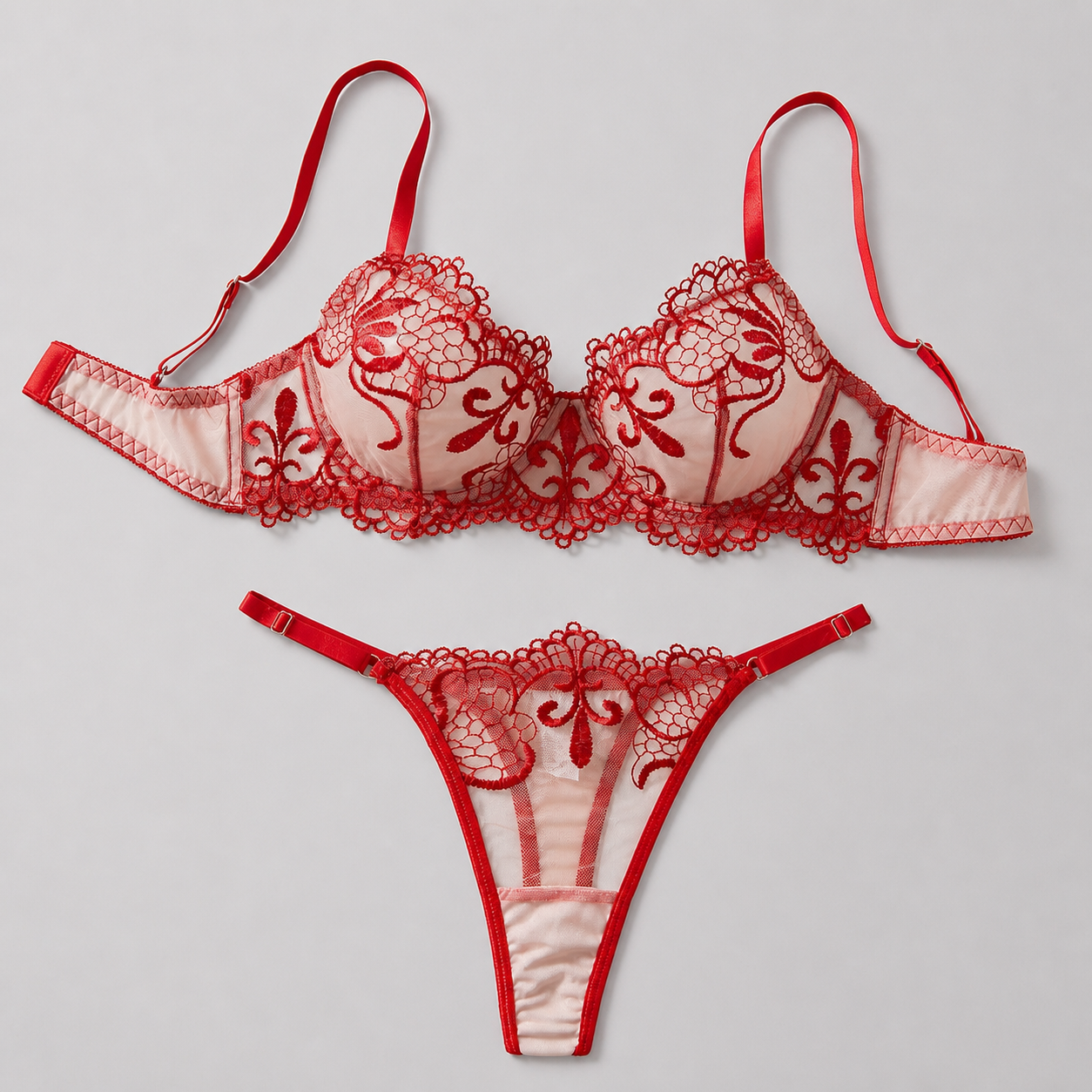 Sheer Mesh Bra - Çift Katmanlı Sütyenli Push Up İç