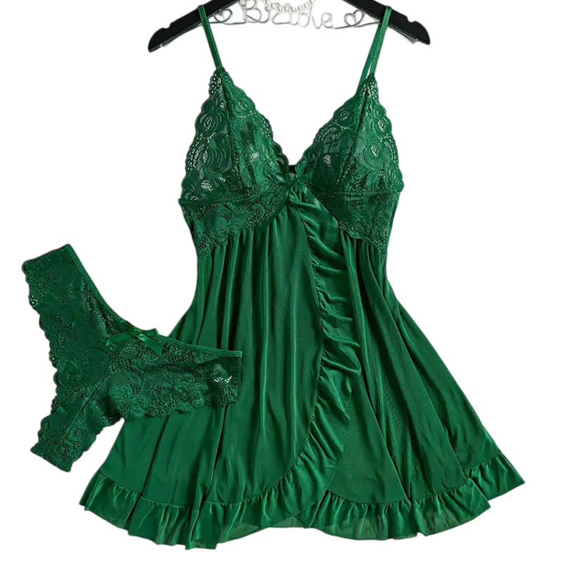 Sheer Mesh Bra - Yumuşak Şeffaf Gecelik Pijama Hotselling Gecelikler