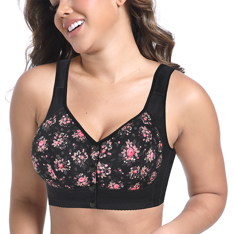 Wirefree Bra Comfort - Zarif Kablosuz Baskılı Önden Açılır Sütyen