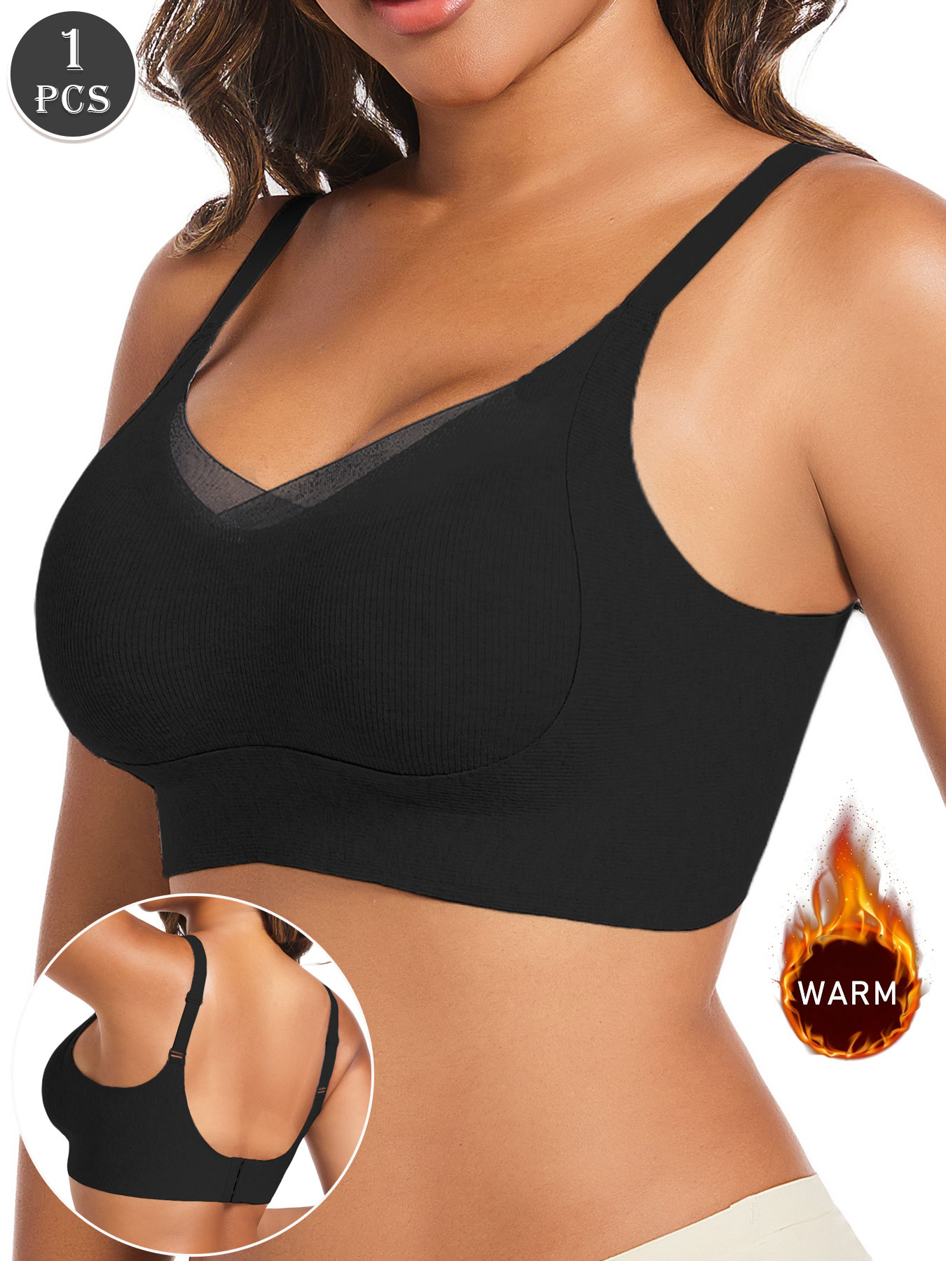 Underwire Bra Padded - 1 adet Kadın Günlük Siyah Orta