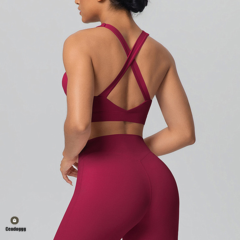 Sports Bra Racerback - Çapraz Askılı Yoga Sütyeni Koşu Spor