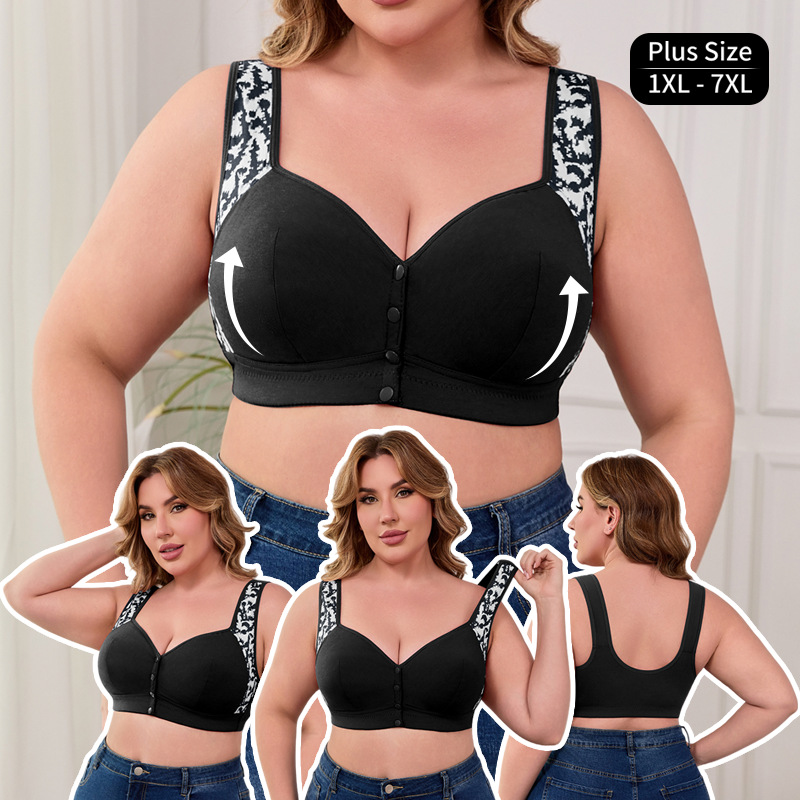 Full Coverage Bra - XL-7XL Artı Boyutu Ön Toka Sutyen