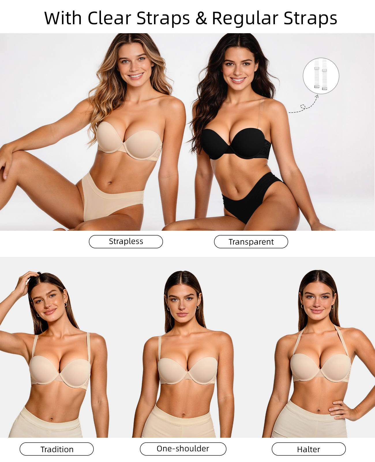 Yeni Push Up Sütyen Kadın Dant - Convertible Bra Multiway incelemesi ve fiyatı