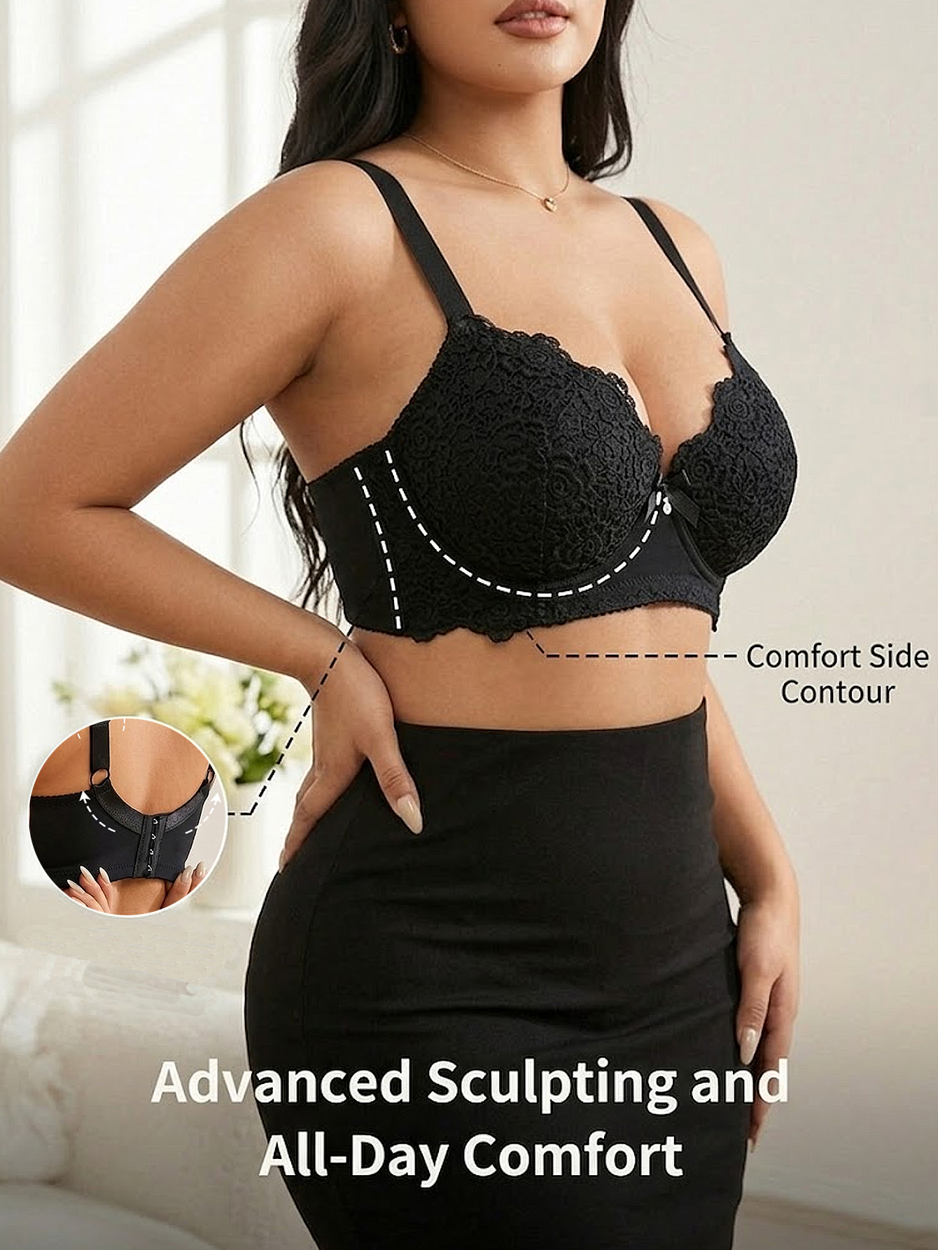 Kadın Büyük Beden Çiçek Desenl - Plunge Bra Push Up incelemesi ve fiyatı