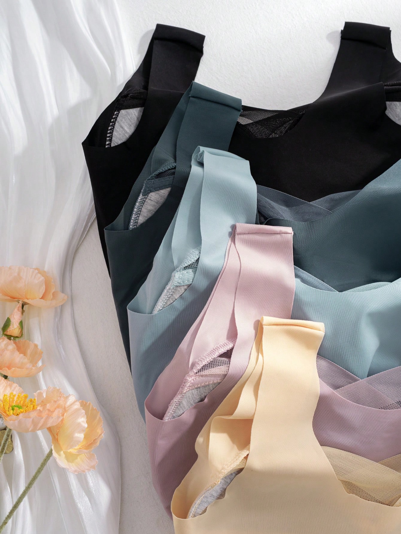 5 adet Kadın Dikişsiz Buz İpek - Sleep Bra Bralette incelemesi ve fiyatı