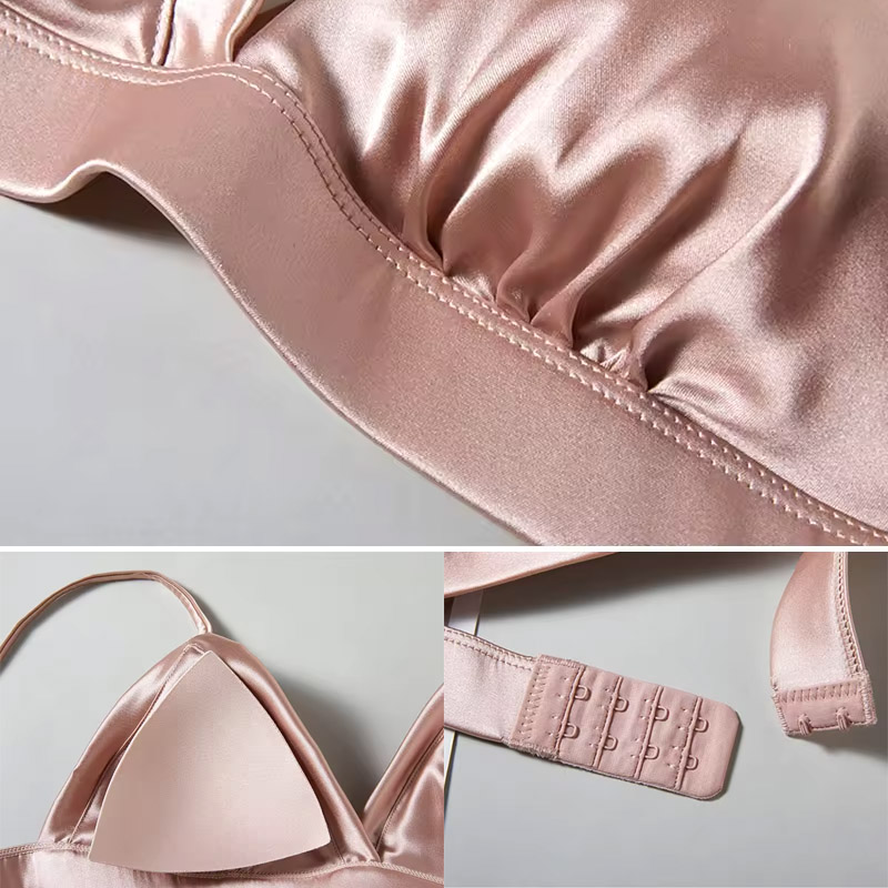 Lüks Gerçek İpek Saten Kablosu - Sleep Bra Bralette incelemesi ve fiyatı