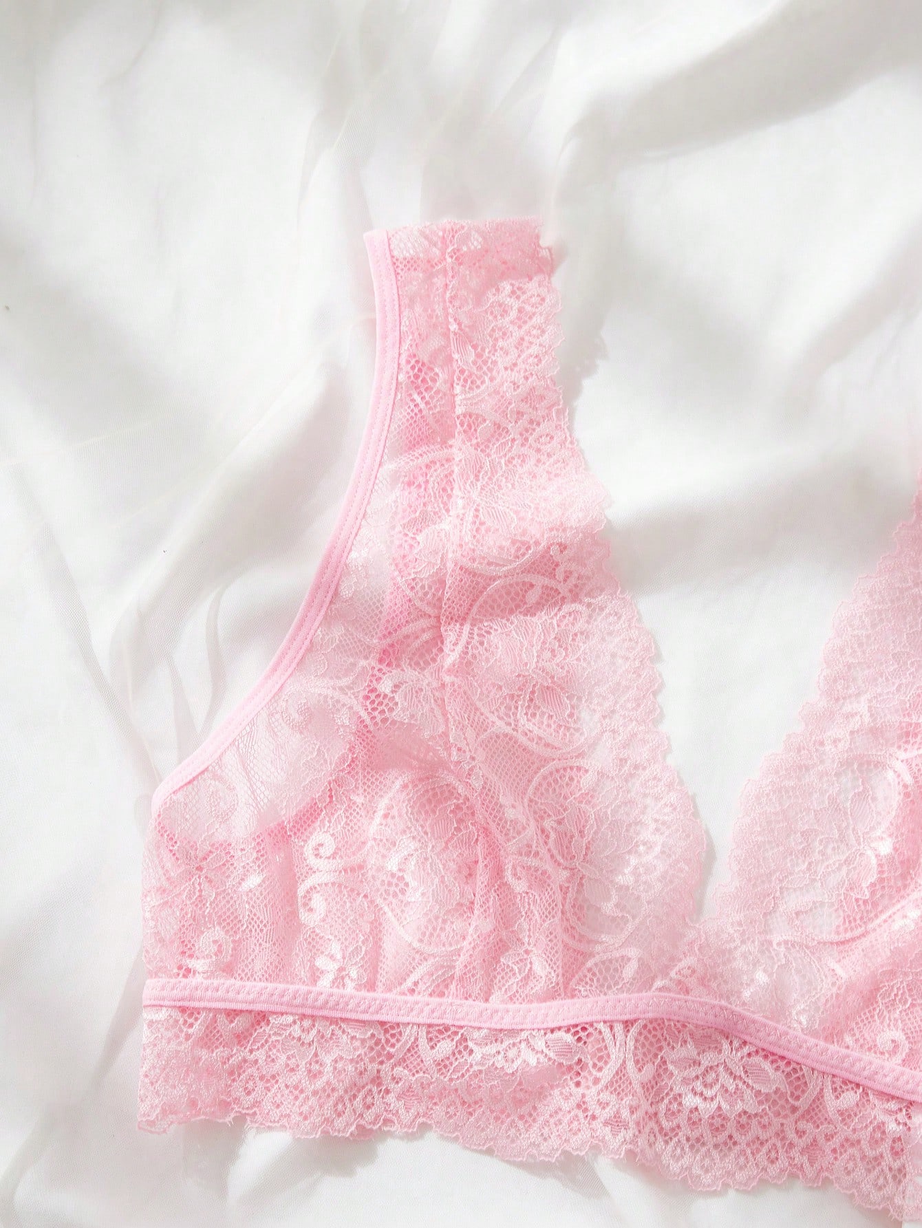 Pembe Dantel İç Çamaşırı Seti  - Lace Bralette Set incelemesi ve fiyatı