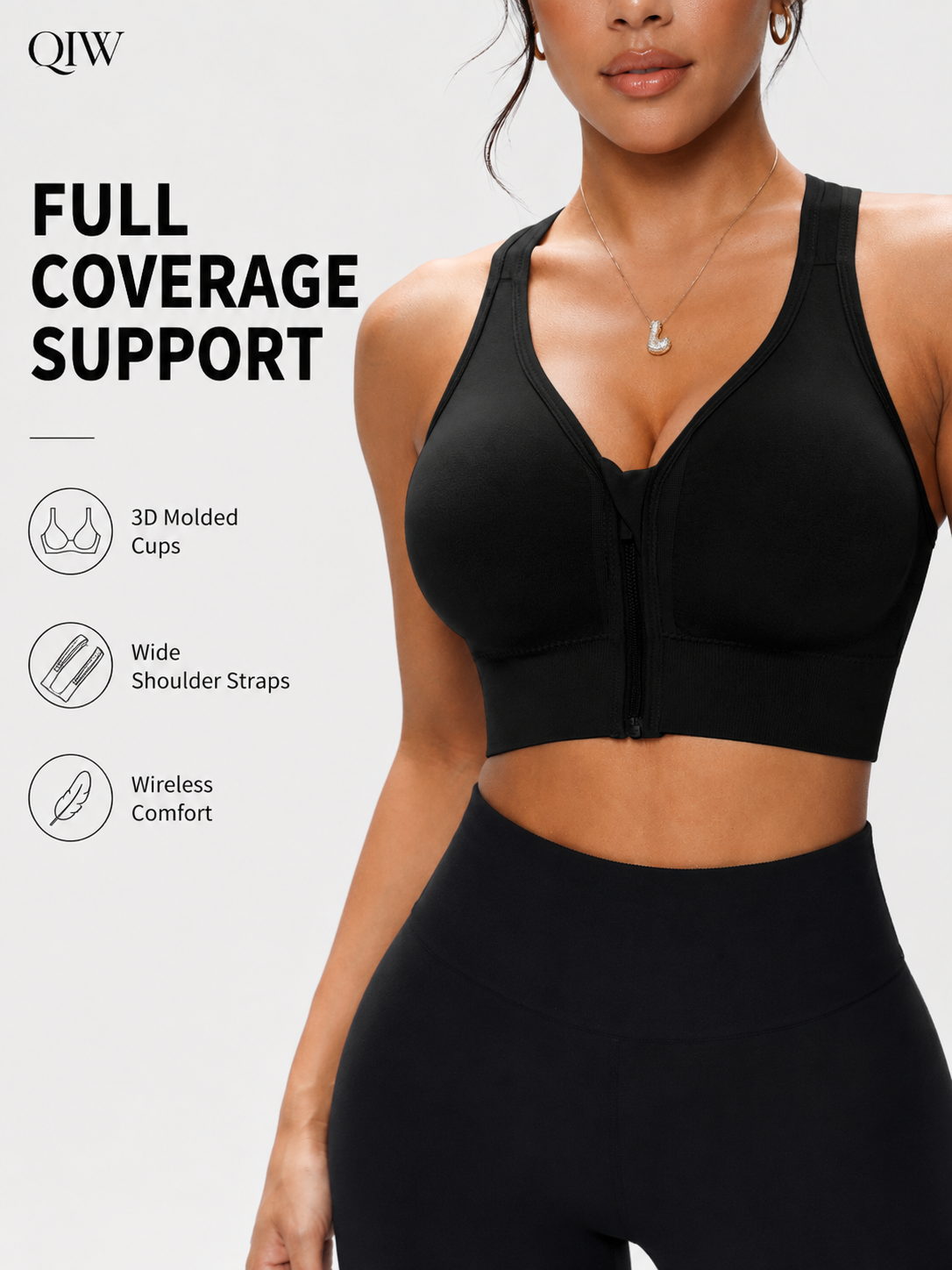 QIW Kadın Fermuarlı Tek Renk S - Underwire Bra Padded incelemesi ve fiyatı