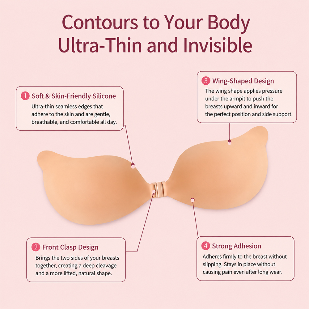 Yapışkanlı Silikon Push Up Süt - Backless Bra Sticky incelemesi ve fiyatı