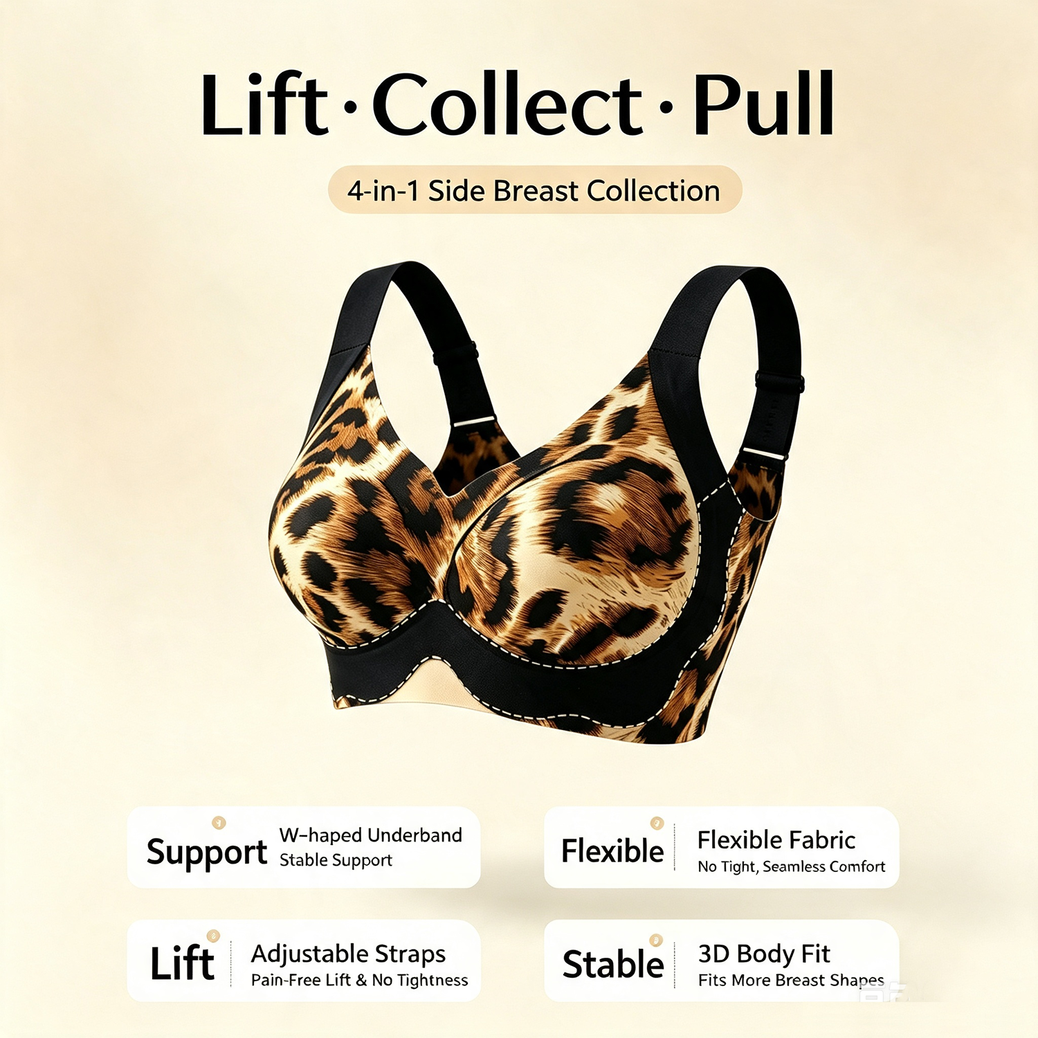 Kadın Büyük Beden Leopar Desen - Full Coverage Bra incelemesi ve fiyatı